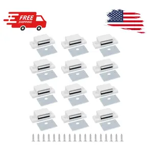 12 PCS Magnetic Door Catch,Single Magnetic Catch White-15lb