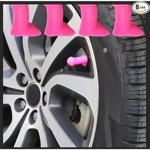Penis Valve Stem | Creative Funny Valve Stem Caps | Pencil Tire Valve Stem Caps | Dustproof and Waterproof, Durable | Suitable for Cars/Bikes/Motorcycles | The Style You’ve Been Looking for(8PCSPink)