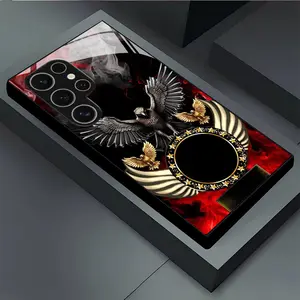 Eagle & Starry Sky Print Protective Phone Case, Luxury Ultra-Clear Glass Craftsmanship, Fits Samsung Galaxy S25/s24/s23 Fe/a54/a53 Series