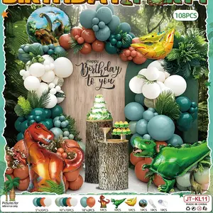 Dinosaur Theme Balloon Set, Birthday Party Decoration, Boy & Girl Atmosphere, Baby Party Supplies, Happy Birthday Ceremony