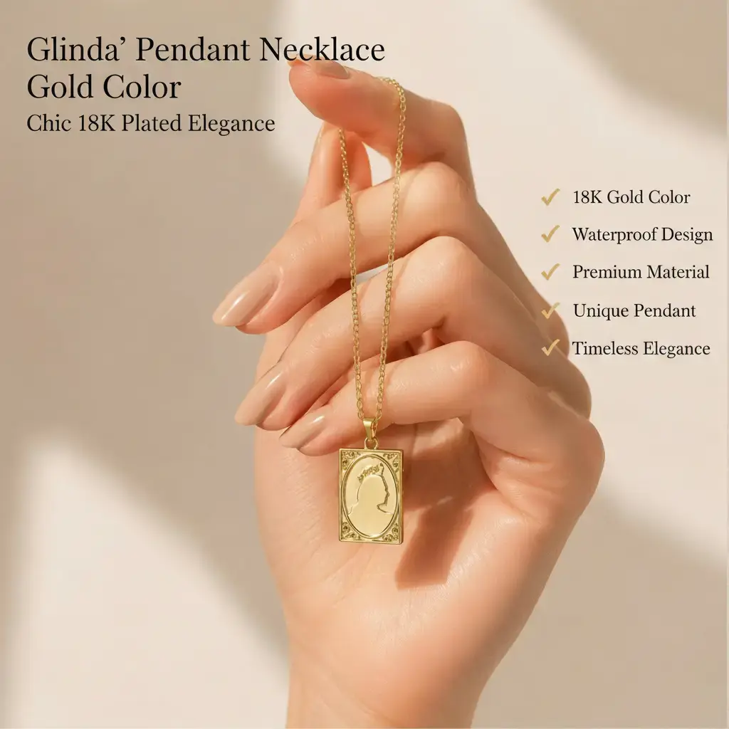 WICKEDXOUFER Glinda Pendant Stainless Steel 18K High Quality Plated Waterproof Necklace