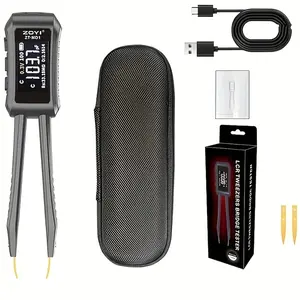 ZT-MD1 Smart Digital Tweezers - LCR SMD ESR Bridge Multimeter for Resistance, Capacitance, Inductance & Diode Testing with OLED Display, Rechargeable Battery, Adjustable Height