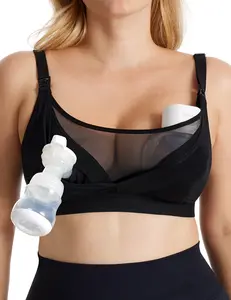 Momcozy Nursing Bras for Breastfeeding, HF018 Seamless Ultra Comfort Maternity Bra, Natural Shape, Pregnancy Sleep Bralette