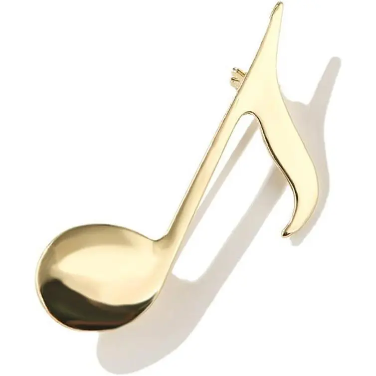 Minimalist Music Note Brooch Lapel Pin for Women Men Cute Simple  Plated Musical Pins Scarf Jackets Dress Suit Shirt Bag Hat Brooches Musician Party Dance Banquet Clothes Accessorie  Gifts