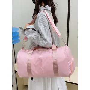 Duffle Bag For Women, Sports Duffel Bag for Gym with Wet Pocket & Shoe Compartment, Overnight Weekender Travel Bag