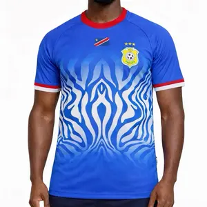 New Congolese Jersey DRC soccer jersey. Basic fan edition RDC Maillot Congo soccer Vareuse Leopards 2026. Nouveau maillot Congolais 2026 vareuse DRC shirt. Most BASIC EDITION. Priced cheaper $36.99. In BLUE, RED, and WHITE. Select size carefully please .