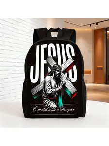 Carries the Cross and Wears a Faith Backpack | Comfortable Daily Bag with Durable Structure and Comfortable Straps, Perfect for Daily Use or as a Valentine'S Day Gift