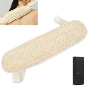 Natural Loofah Back Scrubber Long loofa for Shower Bath with Handles, Exfoliating Luffa Body Sponges Back Scrub Exfoliator for Dead Skin Remover Body Exfoliation Back Washer for Men Women, 40 Inch