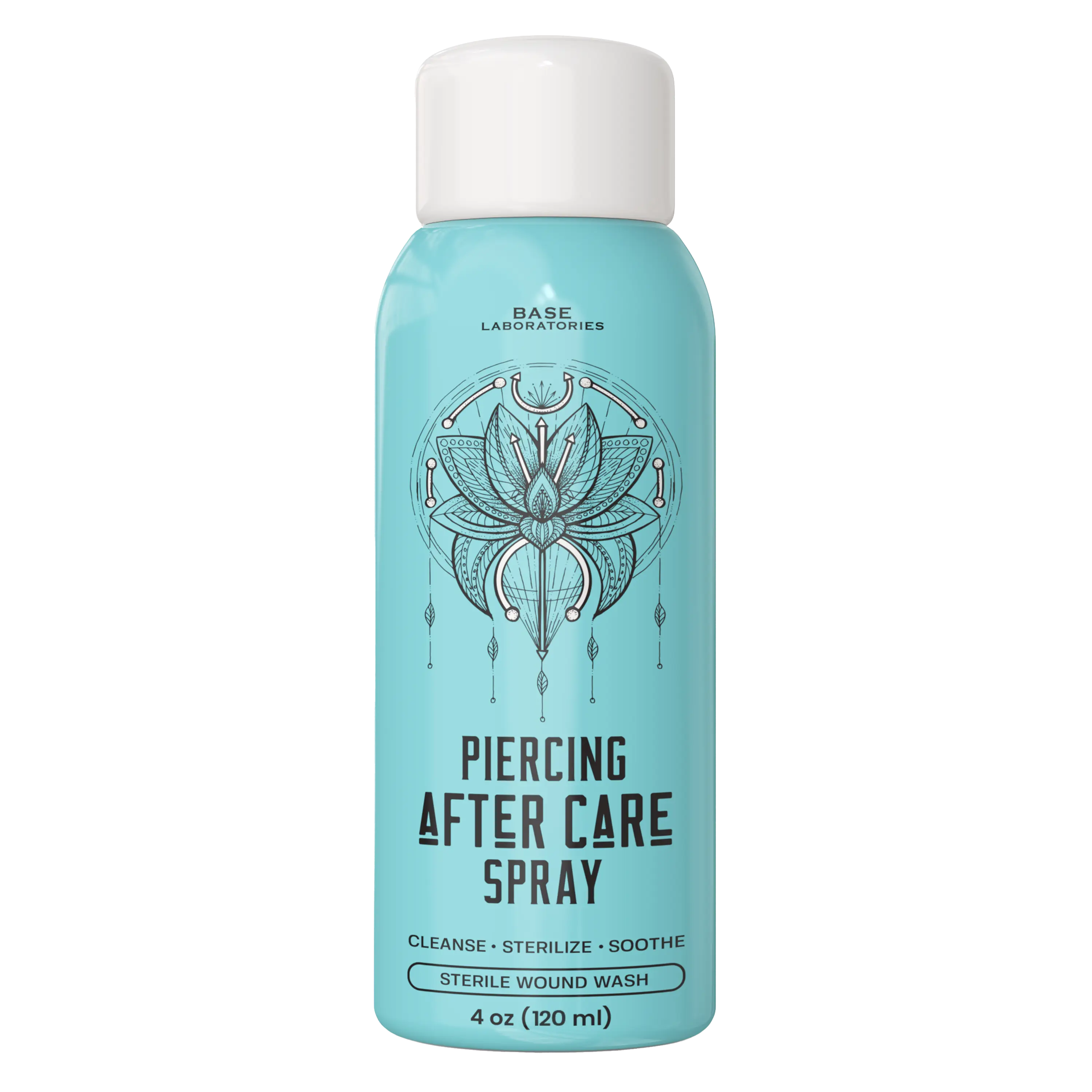 Base Laboratory Piercing Aftercare Spray - Saline Spray for Piercings For Piercing & Keloid Bump Removal for Ears, Bell Wound Healing