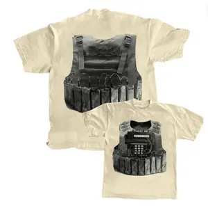 Bulletproof Vest Print Short Sleeve T-Shirt, Y2k Graphic Tee, Gothic Aesthetic Tee, Unisex T-Shirt, Gift For Men Women