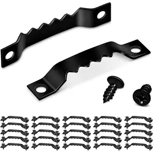 100 Sets Sawtooth Picture Hangers, Picture Frame  Sawtooth Hanger for Photos Canvas  Clock Hardware Artwork  Decoration (Black)
