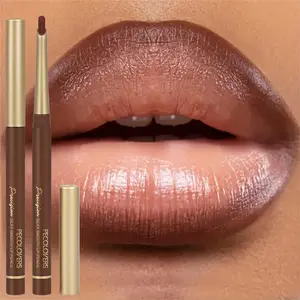 1PC Smooth Matte Lip Liner Lipstick - Brown, 3D Lips, Superimposed, High Pigmentation, Easy Makeup Removal, Long-lasting, Suitable for Date and Daily Needs, Lip Liner Pencils
