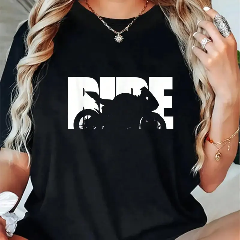 100% Cotton Bike Motorcyclist Apparel Motorcycle Rider Biker Men Women T-Shirt