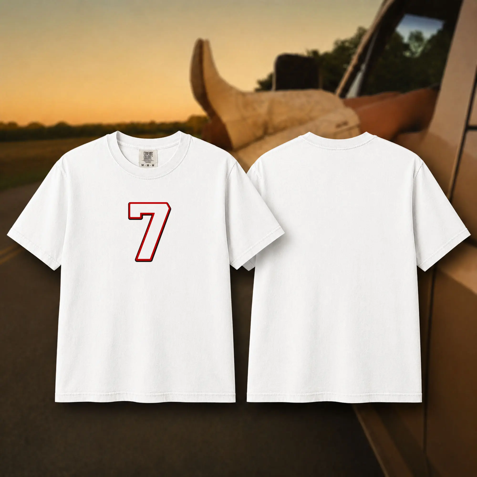 Number 7 Vintage Sports Graphic T-Shirt Minimalist Athletic Jersey Style Cotton Unisex Casual Streetwear Lucky Seven Tee