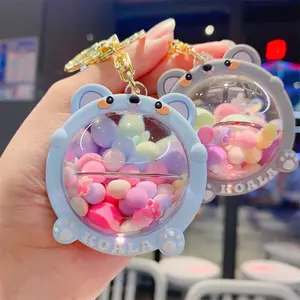 Cartoon Acrylic Oil Candy Koala Keychain Pendant Couple Car Backpack Keychain