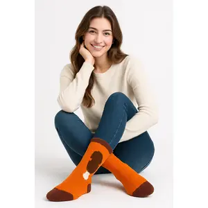 Cozy Thanksgiving Fuzzy Socks with Turkey Leg Design