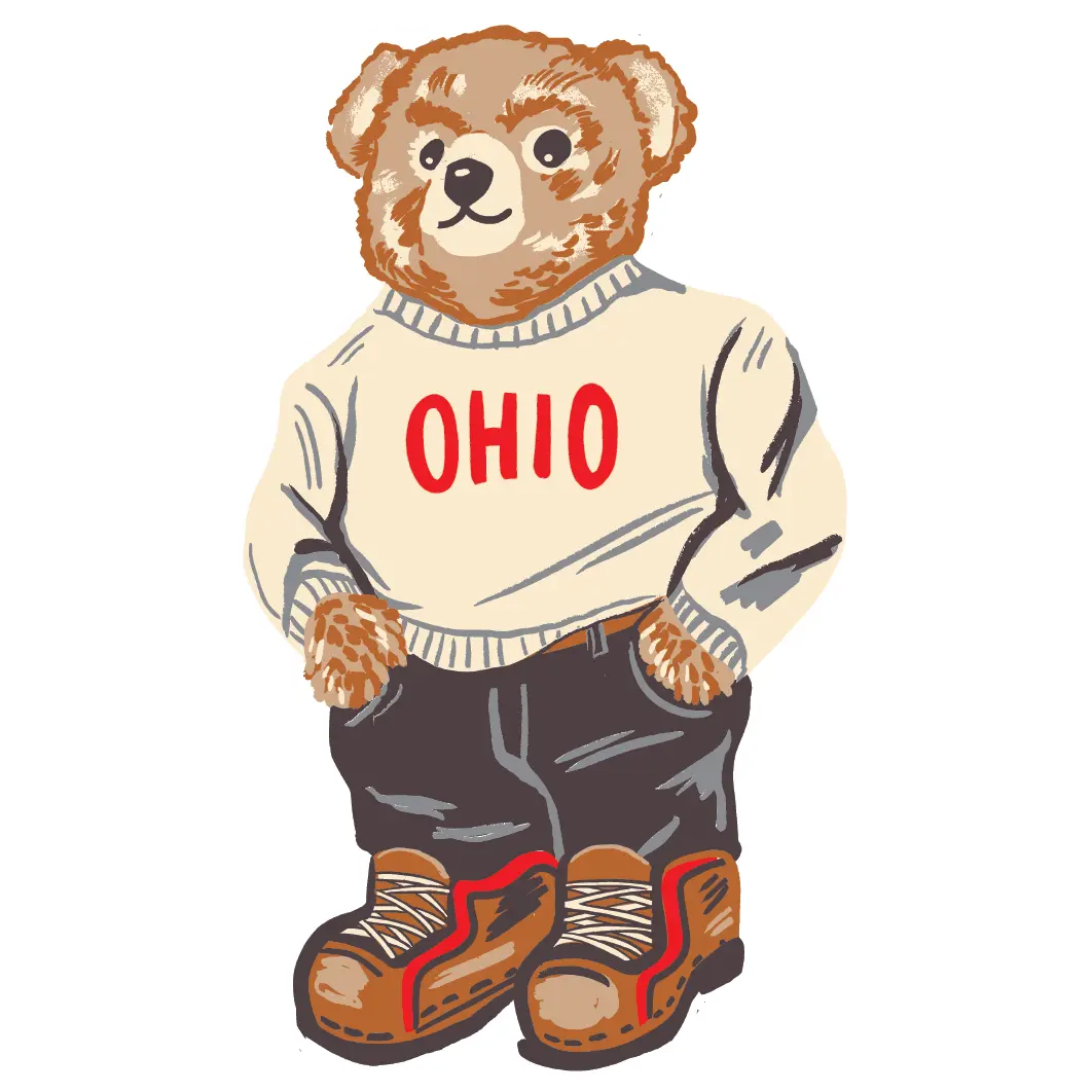 Ohio Sweater Bear Sticker