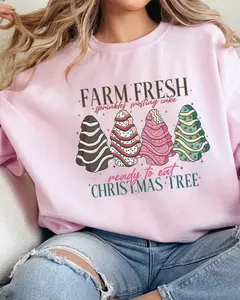 Ready To Eat Christmas Trees Unisex NuBlend Crew Sweatshirt CHRISTMAS 2024