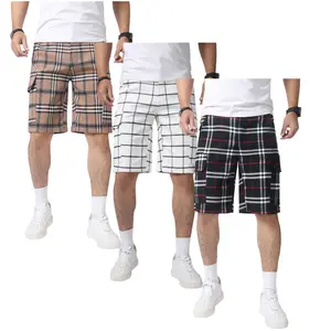 JUNBAOSS Men's Multi Pack Slim Fit Stretch Dress Shorts Plaid Baggy Shorts for Men, Straight Leg Fashion Comfort Flex Waist Shorts, Mens Casual Business Golf Dress Chinos Shorts Pants
