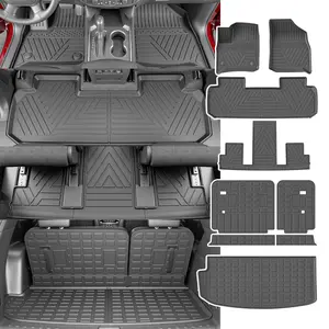 Floor Mat Compatible with 18-24 Chevy Traverse Cargo Mat Replacement for 2018-2024 Chevy Traverse Accessories(Trunk+Backrest+7Seats Floor Mat)