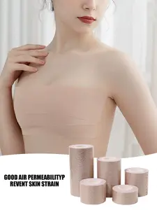 1 Roll Plus Size Boob Tape – Elastic Breathable Cleavage Lift Tape For Large Busts, Anti-Sagging & Uplifting, Cut To Any Shape, Invisible Nipple Covers For Wedding & Summer Dresses