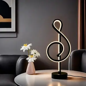 Music Note Design LED Table Lamp, USB Powered LED Night Light, Decorative Desk Lamp for Bedroom, Living Room, Home Decor