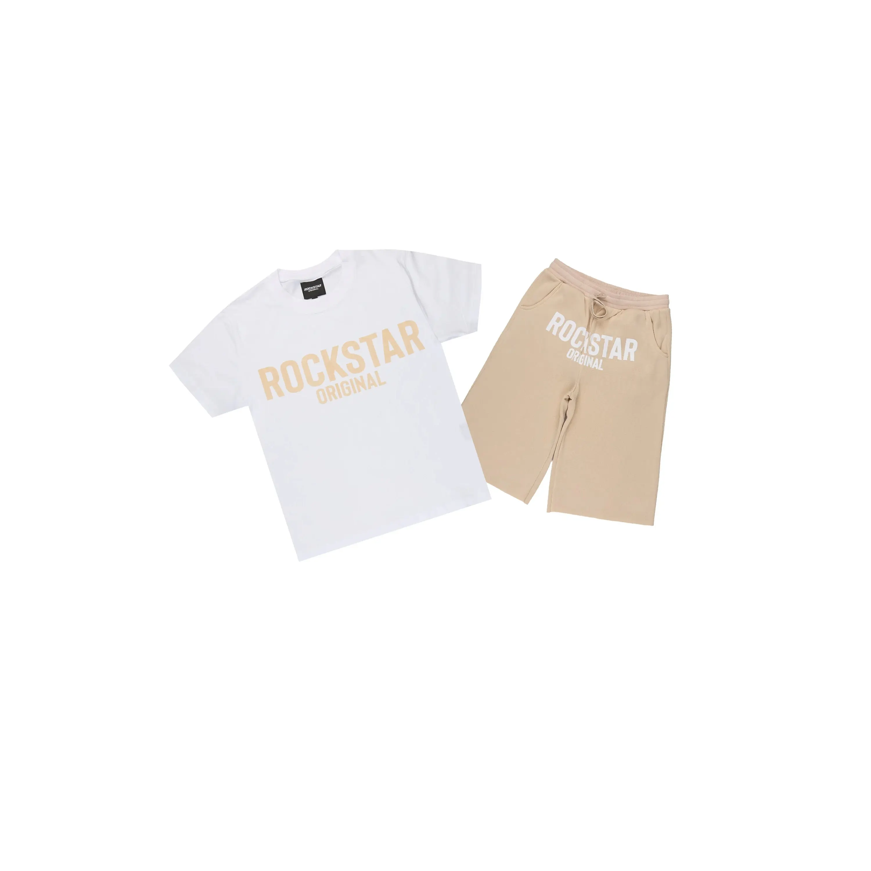 Boys Mikasso White/Beige T-Shirt/Short Set