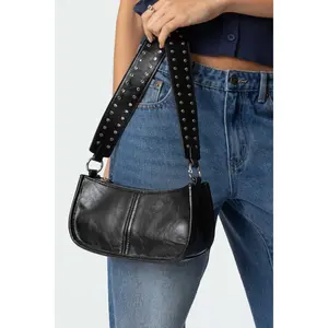 Studded Strap Faux Leather Bag Studded Strap Faux Leather Bag