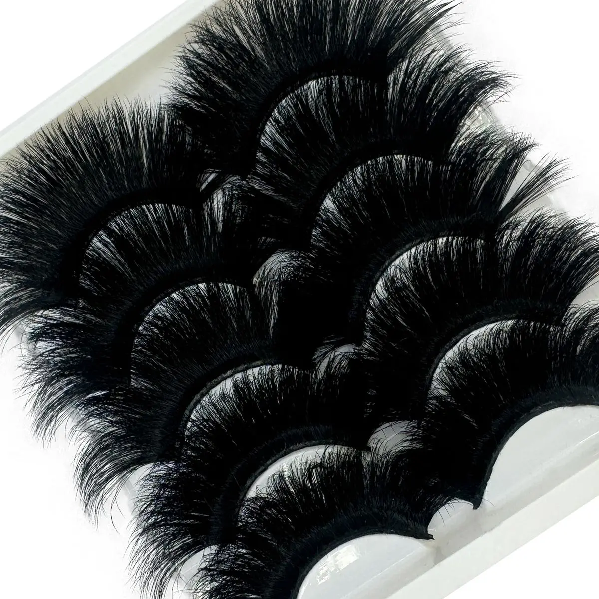 5 Pairs 25mm 8D Mink Lashes Bulk Fluffy Natural False Eyelashes Thick Dramatic Faux Mink Eyelashes 2026 New
