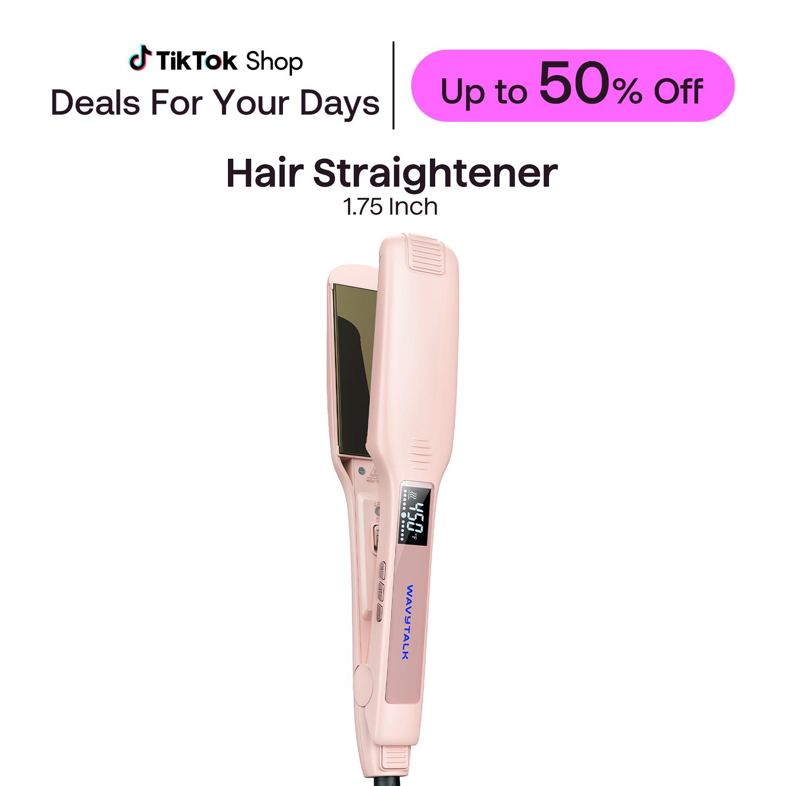 Wavytalk Hair Straightener 1.75 Inch for Effortless Straightening
