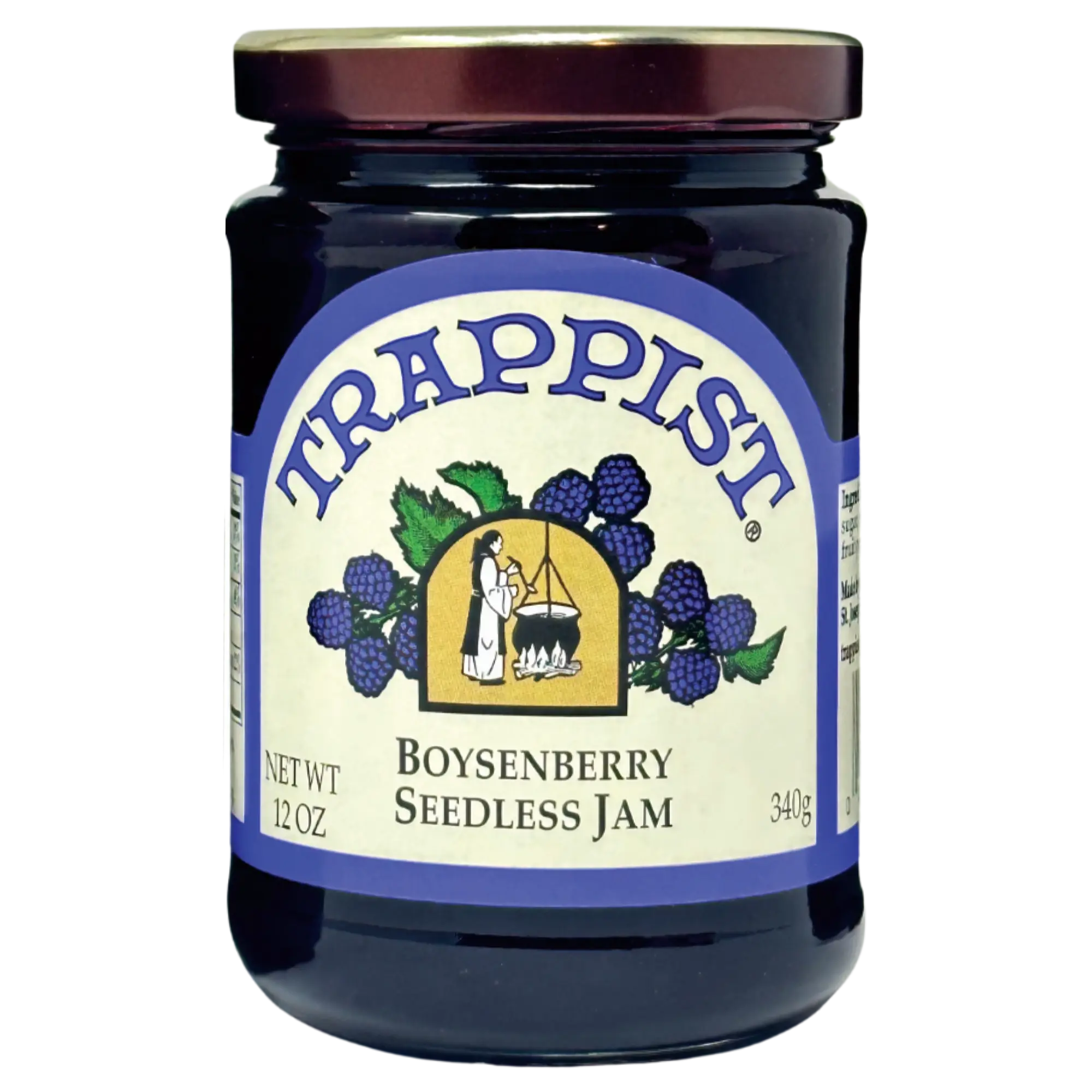 Trappist Preserves Boysenberry Seedless Jam 12oz