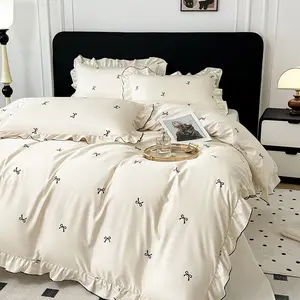 Sweet Bow Ruffle Bedding Set
