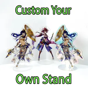 Anime Figure Clear Custom Acrylic Stand Model Plate Transparent Holographic Printing Desk Decor Sign Keychain Birthday Gifts Pet