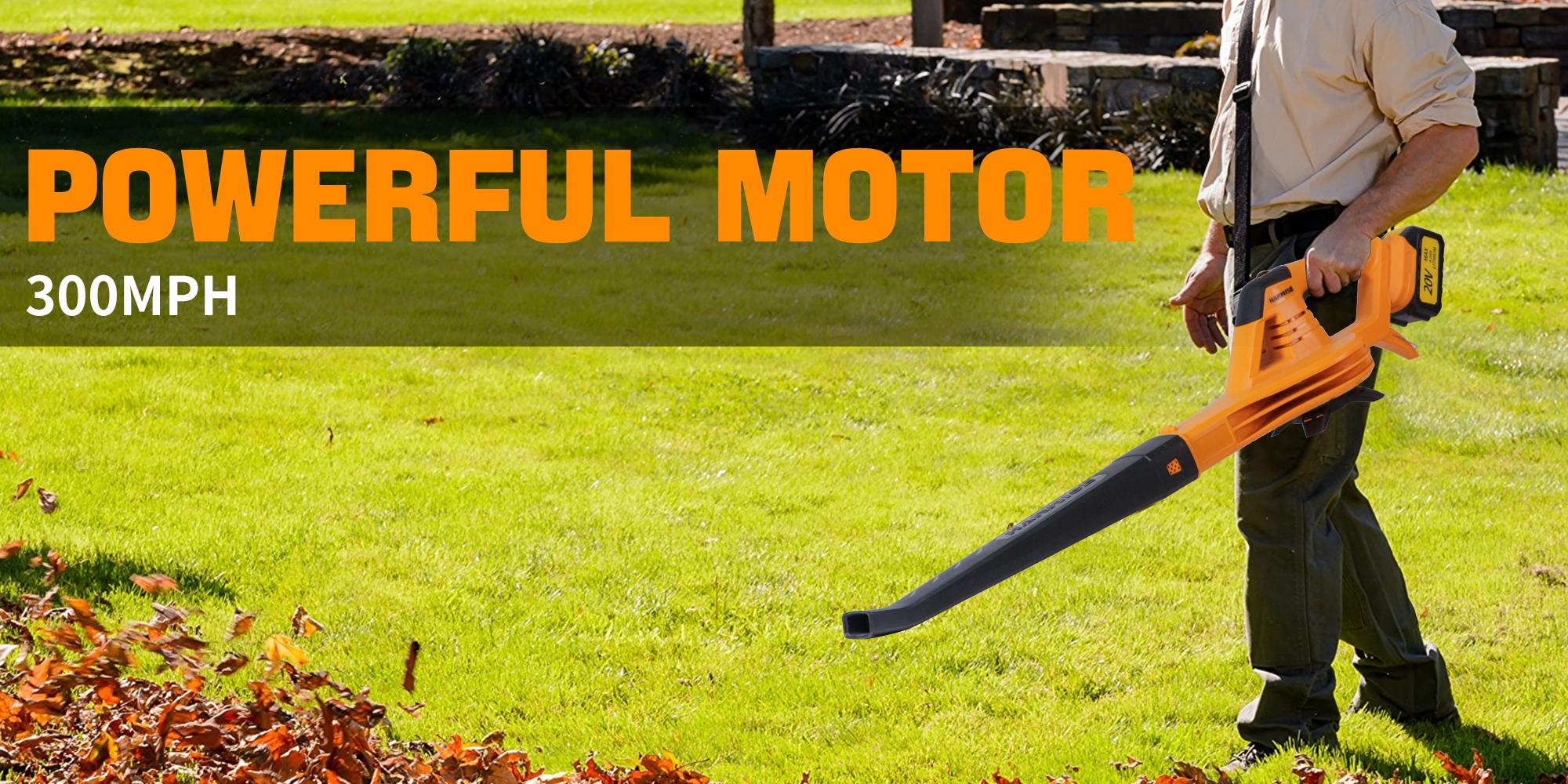 Brushless wireless blade blower, equipped with battery and 6 adjustable speed modes, suitable for lawn maintenance, handheld snow removal machine, household outdoor use, terrace cleaning and dust removal, birthday or holiday gifts, etc