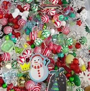 Holiday Crystal Confetti - Half Cup of Carvings, Mini Spheres, Small Towers, Tumbles and Holiday Decorations