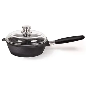 BergHOFF EuroCAST Cast Aluminum Non-stick 9.5" Saute Pan, Glass Lid