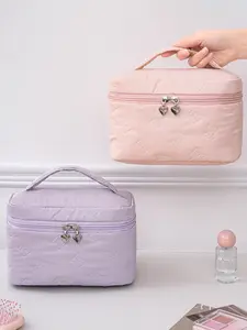 2 Piece Makeup Bag Set, Butterfly Print Portable Cosmetic Bags, Travel Wash Bag, Inner Pouch, Ideal for Daily Use and Trips, Makeup Organizer Pouch, Makeup Storage Bag