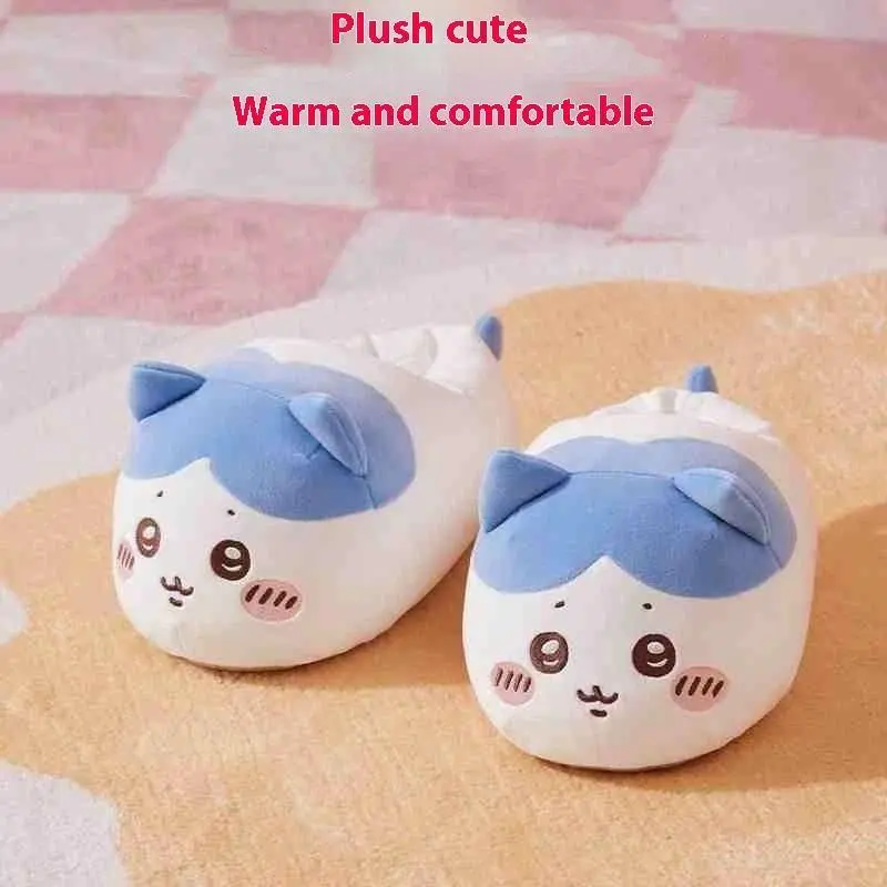 Winter Warmth Usaqi Plush Thick Slippers Cute Small Eight Indoor Home Plush Cotton Slippers Winter Essential Kawaii Slippers