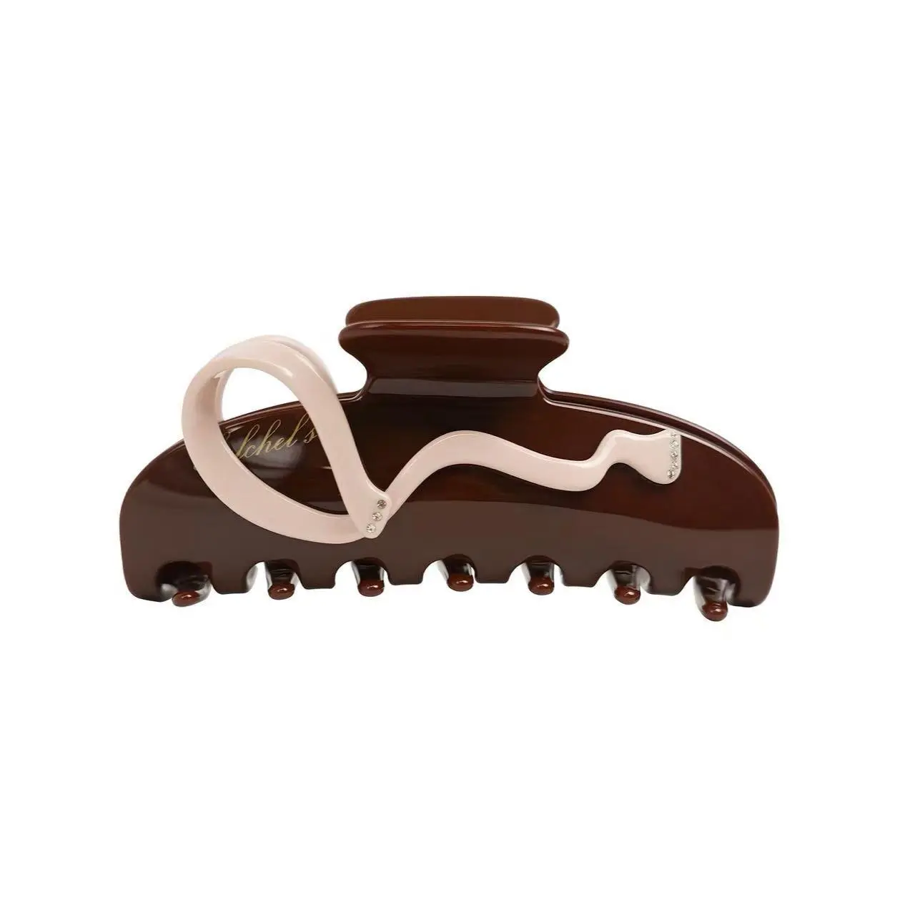Chelchel's Jumbo Hair Claw Clips for Thick Hair - The Wine Lady Handmade Premium Cellulose Acetate Shark Jaw Clip, Elegant French Style Non-Slip Styling Clip for Women