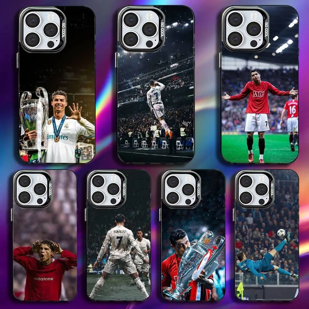 R-Ronaldo Cool CR7 football Phone Case For iPhone 17,16,15,14,13,12,11,Pro,Max,Plus,Samsung Galaxy S26 S25 S24 S23 S22 Anti Fall Black Matte Hard Bumper