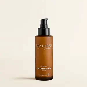 Organic Cleansing Milk with Apple Water & Shea Butter Gentle Moisturizing Makeup Remover 99% Natural Ingredients Made in France