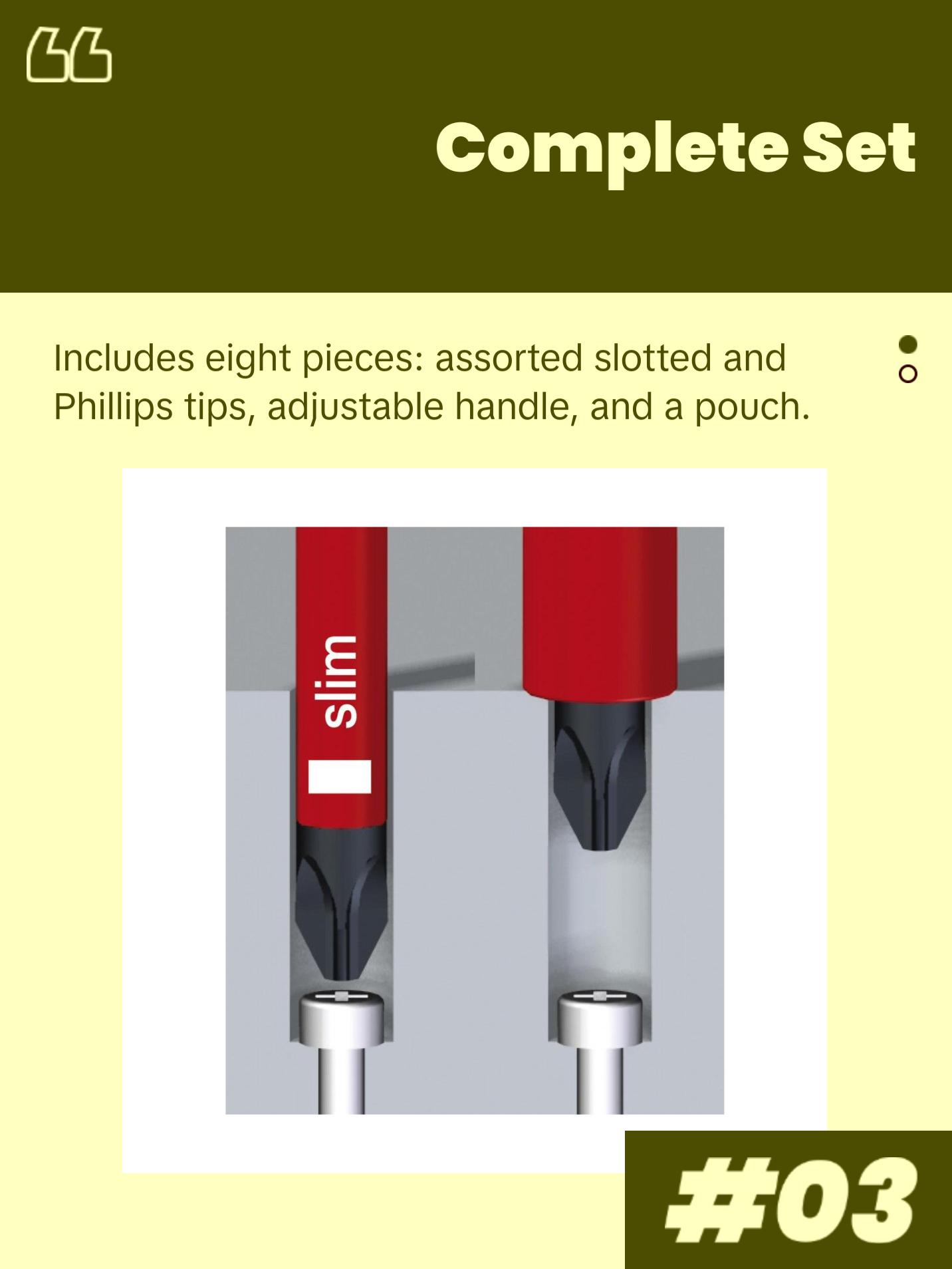 Wiha Tools 28791 Insulated Slotted and Phillips Torque Screwdriver Set 10-50 in-lbs. 8 Piece