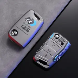 Tpu Car Folding Remote Key Fob Case Cover Shell, Key Fob Protector, Compatible with Volkswagen Vw Polo Golf 7 Mk7 Tiguan Passat Jetta E-Golf, Keychain Accessories, Car Interior Accessory