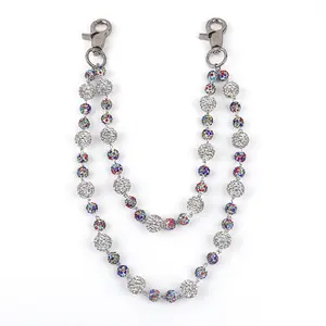Faux Pearl & Rhinestone Decorated Waist Chain, Fashionable Flower Design Pants Chain for Men, Casual Trendy Accessories for Daily Wear