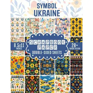 Ukraine's Symbol Scrapbook Paper: 20+ Decorative Paper with Ukrainian Culture Theme for Crafting, Scrapbooking, Journaling, DIY Projects Paperback – Large Print, June 29, 2024