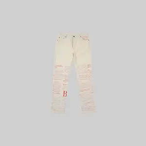 CREAM ARTICLE DENIM PANT