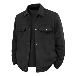 Men's Slim Fit Long Sleeve Solid Color Jacket Casual Fashion Lapel Shirt Coat for Everyday Wear and Layering Classic Menswear winter outfits men puffer jacket men heated jacket fur coat winter jacket jacket men winter western clothing