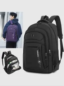 Unisex Multifunctional Stylish Fashion Durable Backpack, Ideal for School Work Travel, Soft Oxford Fabric with Zipper Closure
