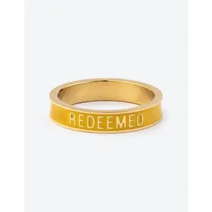 Yellow Enamel Redeemed Ring