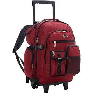 Deluxe Wheeled Backpack - Burgundy